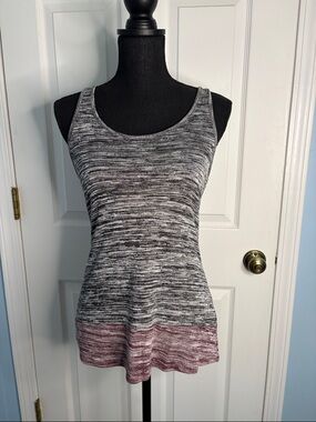 Charming Charlie Gray Space-Dye Tank with Rose Band